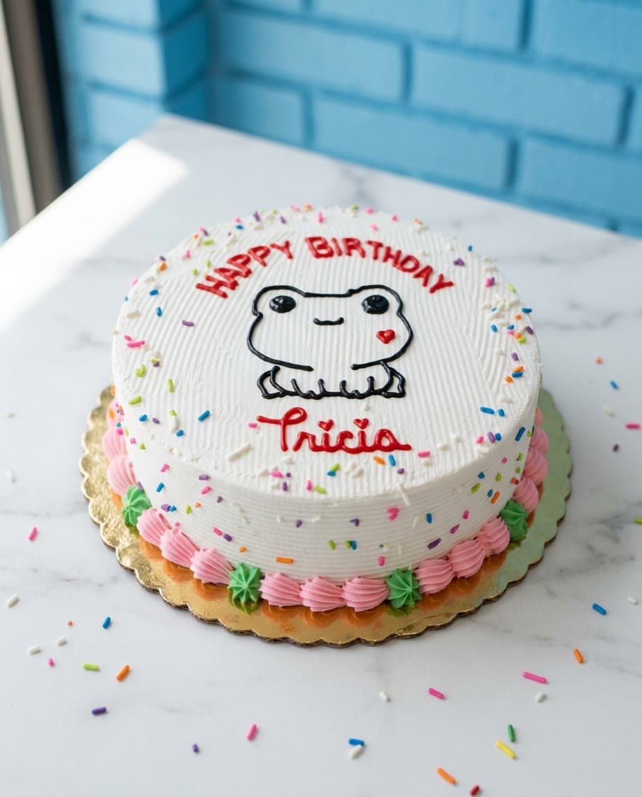Simple Character ice cream cake by Sweet Dynasty