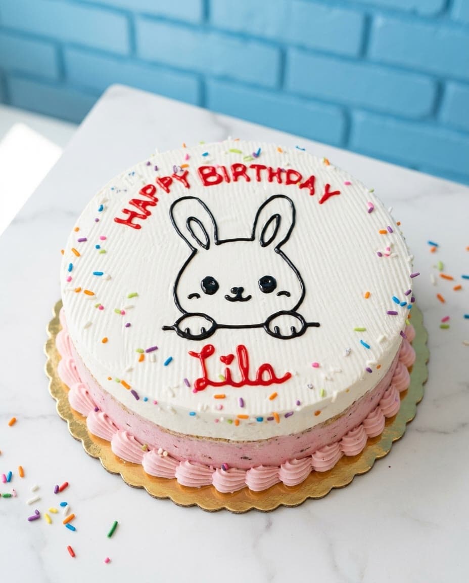 Simple Character ice cream cake by Sweet Dynasty
