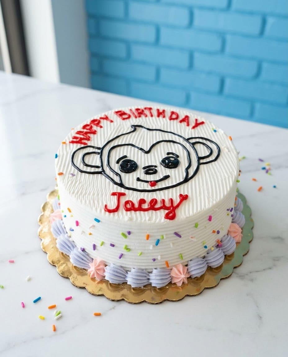 Simple Character ice cream cake by Sweet Dynasty