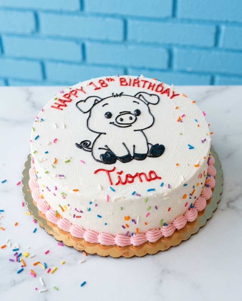 Simple Character ice cream cake by Sweet Dynasty