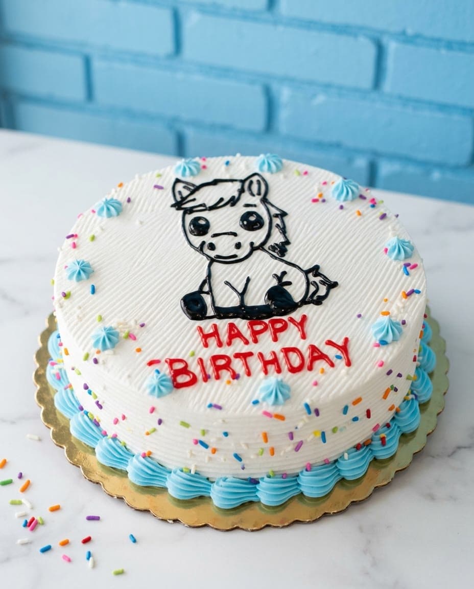 Simple Character ice cream cake by Sweet Dynasty