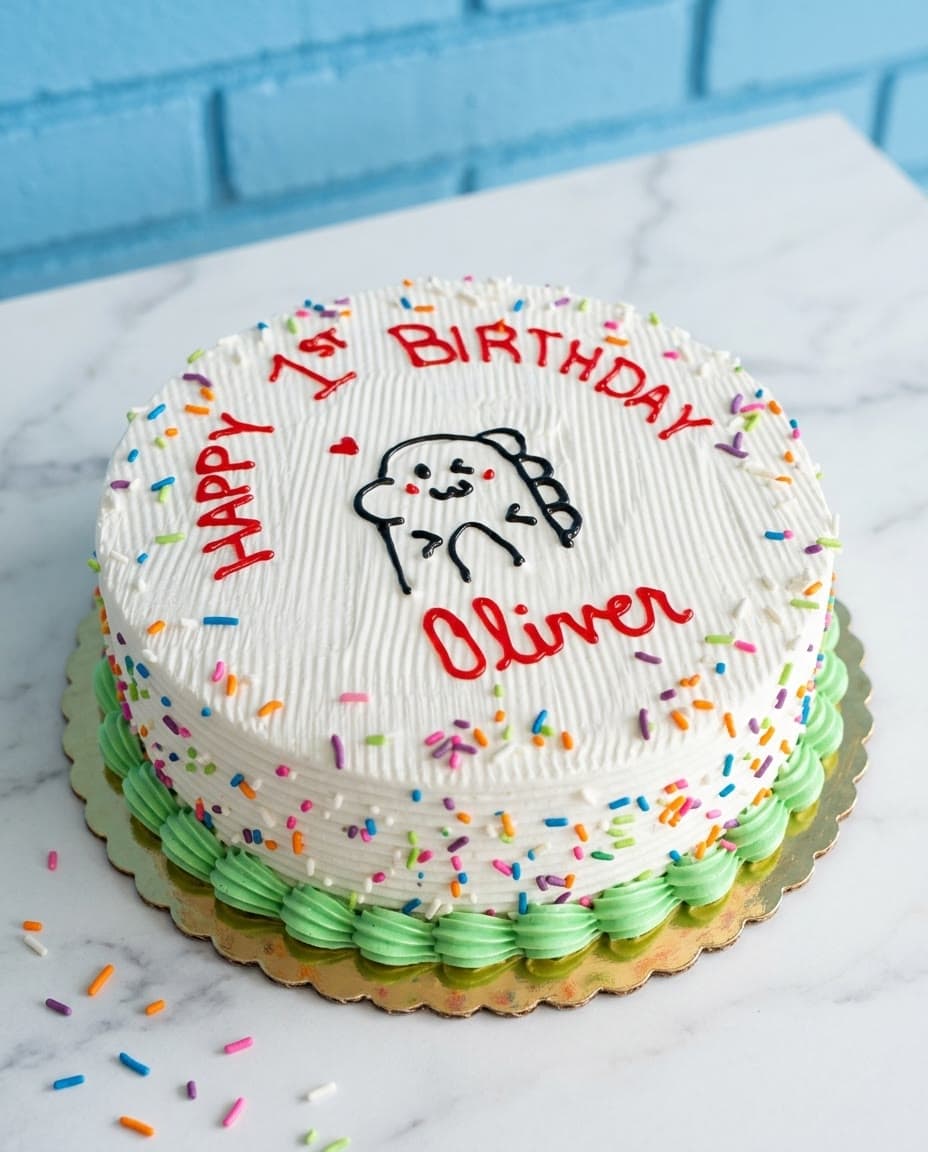 Simple Character ice cream cake by Sweet Dynasty