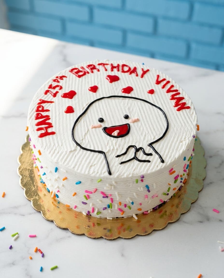 Simple Character ice cream cake by Sweet Dynasty
