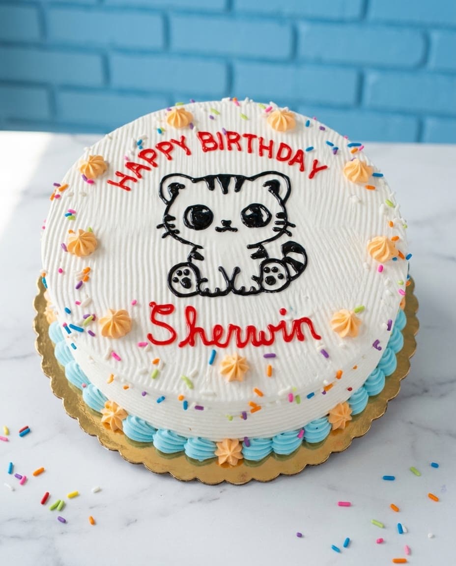 Simple Character ice cream cake by Sweet Dynasty