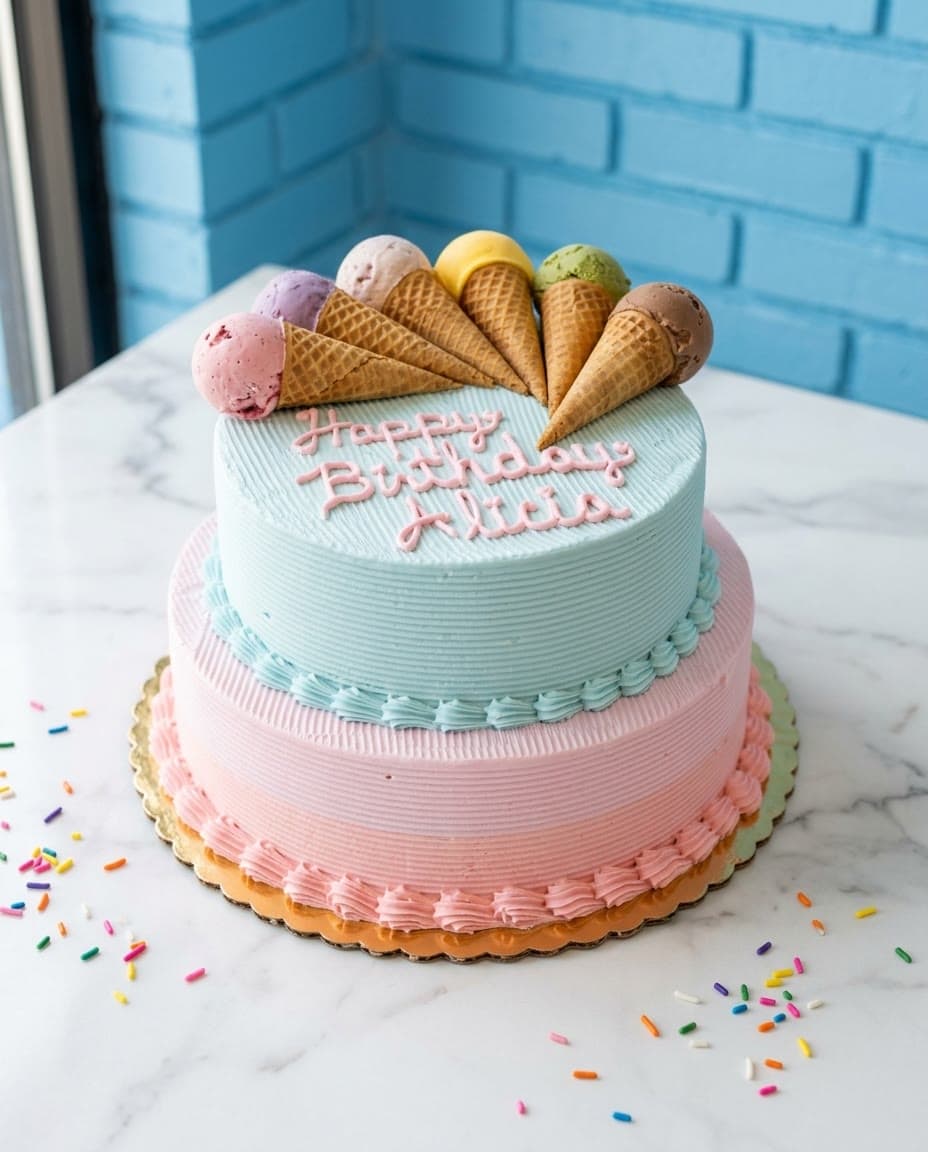 Custom ice cream cake by Sweet Dynasty