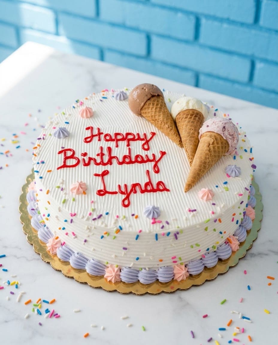 Flower Design ice cream cake by Sweet Dynasty