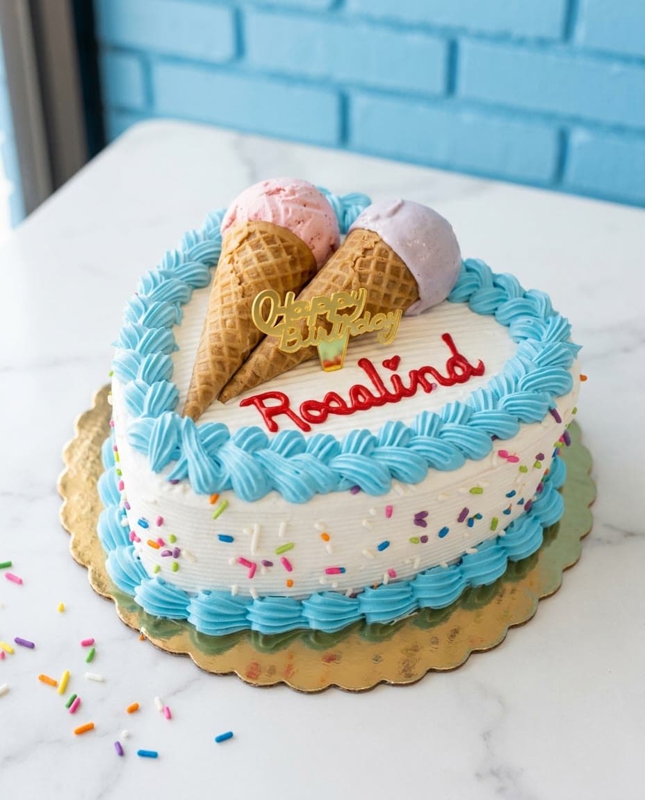 Heart Shaped ice cream cake by Sweet Dynasty