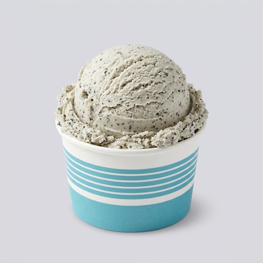 Black Sesame ice cream in a cup