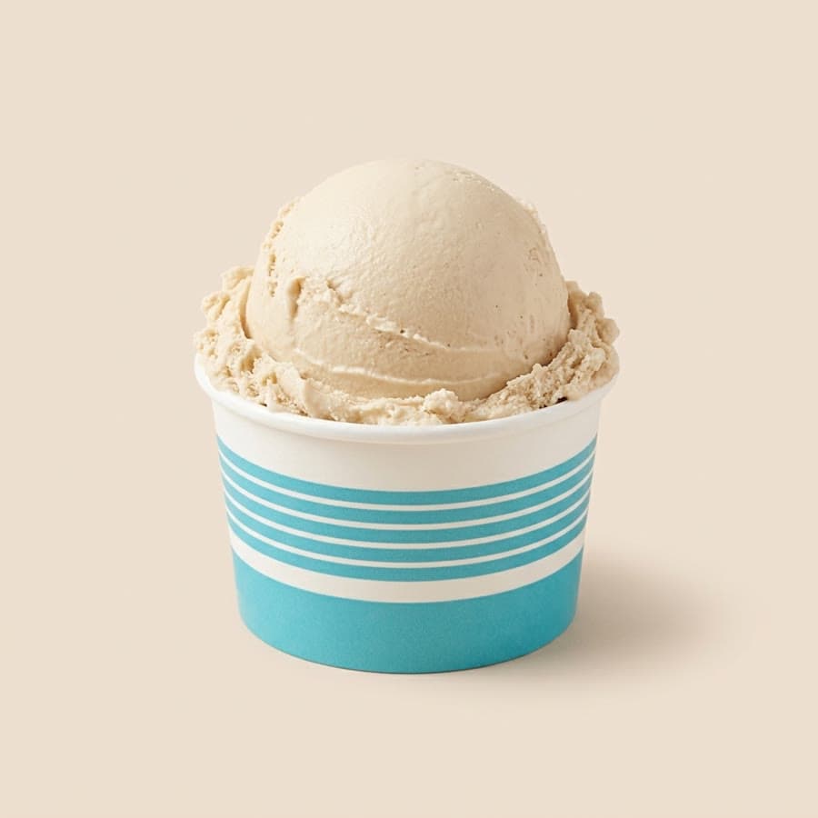 Coffee ice cream in a cup